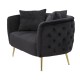 Sofa Bucarest Fekete 127x74x71 cm Sofa Bucarest Fekete 127x74x71 cm