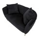 Sofa Bucarest Fekete 127x74x71 cm Sofa Bucarest Fekete 127x74x71 cm