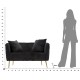 Sofa Bucarest Fekete 127x74x71 cm Sofa Bucarest Fekete 127x74x71 cm