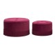 Puff/Tároló Lines New Couple bordó Ø 71x41-55x33 cm Puff/Tároló Lines New Couple bordó Ø 71x41-55x33 cm