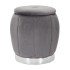 Puff/tároló paris szürke/ezüst ø 43x43 cm