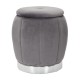 Puff/Tároló Paris Szürke/Ezüst Ø 43x43 cm Puff/Tároló Paris Szürke/Ezüst Ø 43x43 cm