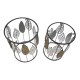 Asztal Ferro E Legno Foglie Szett 2 db 38x55-33x50 cm Asztal Ferro E Legno Foglie Szett 2 db 38x55-33x50 cm