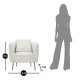Bucarest Krema fotel 76x74x73 cm Bucarest Krema Fotel 76x74x73 cm