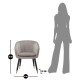 Paris szürke/arany karosszék 62x58x78 cm Parmchair Paris Szürke/Arany 62x58x78 cm