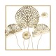 Vas Fali Panel arany Virágok 50x5x50 cm Vas Fali Panel arany Virágok 50x5x50 cm