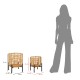 Rattan Vázatartó Szett 2 db Ø 41x47-33x39 cm Rattan Vázatartó Szett 2 Db Ø 41x47-33x39 cm