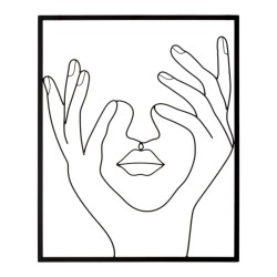 Faldekoráció Simply Face 50,5x1,3x61 cm
