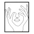 Faldekoráció Simply Face 50,5x1,3x61 cm