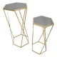 Asztal Hégyszögű Szett 2 db Ø 50x100-40x80 cm Asztal Hégyszögű Szett 2 db Ø 50x100-40x80 cm