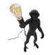 Asztali Lámpa Monkey Fekete Ø 26x34x55 cm Asztali Lámpa Monkey Fekete Ø 26x34x55 cm