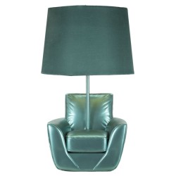 Asztali Lámpa Midcentury Turquoise Ø 26x43 cm