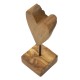 Szív Szobor Teak 10x10x25 cm Szív Szobor Teak 10x10x25 cm