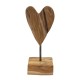 Szív Szobor Teak 10x10x25 cm Szív Szobor Teak 10x10x25 cm