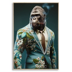 Lakkozott falfestmény kongy kerettel -b- 62x4x92 cm Lakkozott falfestmény kongy kerettel -b- 62x4x92 cm