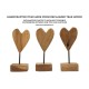 Szív Szobor Teak 10x10x25 cm Szív Szobor Teak 10x10x25 cm