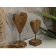 Szív Szobor Teak 10x10x25 cm Szív Szobor Teak 10x10x25 cm