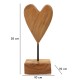 Szív Szobor Teak 10x10x25 cm Szív Szobor Teak 10x10x25 cm