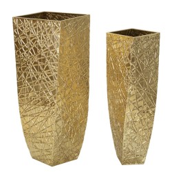 Vázatartó Squer Szett 2 db 34x34x90-25x25x78 cm