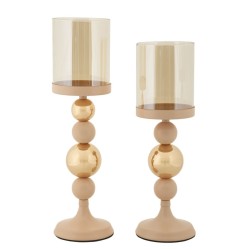 Gyertyatartó 2 db-os szett cm Ø10x32-10x36