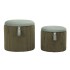 Puff tárolóval bolzano zöld szett 2 db ø 38x38-32x28 cm