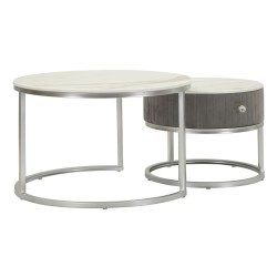 Kávéasztalok Greys 2 db-os szett Ø 70x45-50x40 cm