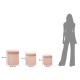 Puff C/Curtain Box Pink Set 3 Pcs Ø 40,5x49,5-35x42-31x38 cm Puff C/Curtain Box Pink Set 3 Pcs Ø 40,5x49,5-35x42-31x38 cm