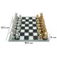 Fekete/Fehér Sakk Szett 50,5x50,5x14 cm