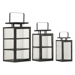 Andromeda lantern 3 db-os szett cm 25,5x25x50-20,5x20x40-15,3x15x29,5 (edzett üveg)