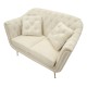 Budapest 2 személyes kanapé krémszínű párnákkal cm 130x83x91