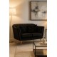 Budapest 2 személyes kanapé fekete párnákkal cm 130x83x91