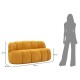 Ball 2 személyes kanapé mustársárga cm 145x80x69