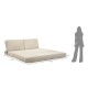 Faster kanapé/ágy fehér cm 150x100x80 (vákuumcsomagolt - ágy mérete cm 213x150x18)