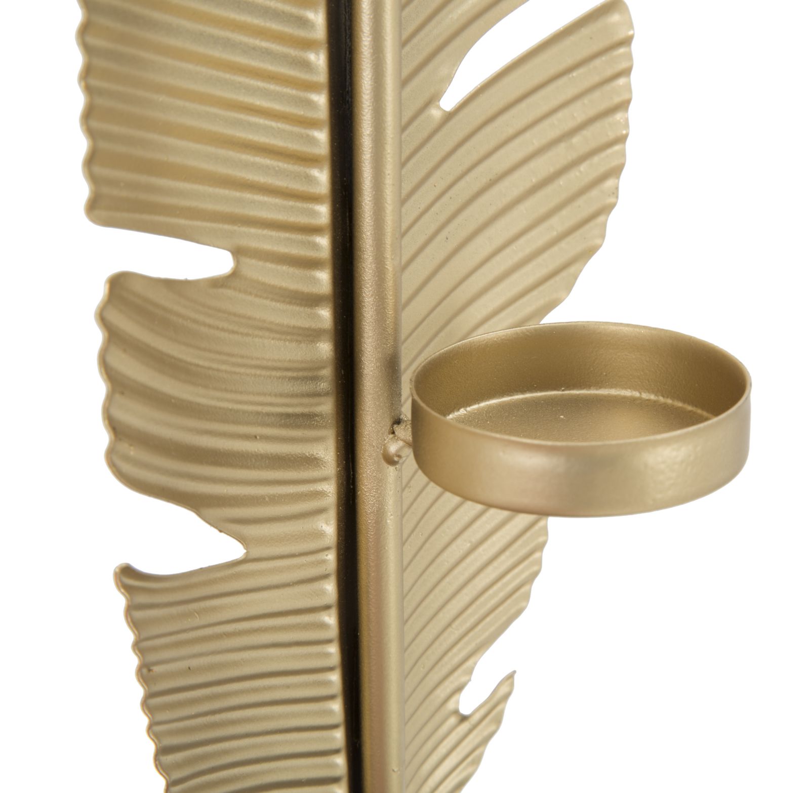 Decor Leaf Glam W/Candle Holder 10x10x34 cm Decor Leaf Glam W/Candle Holder 10x10x34 cm