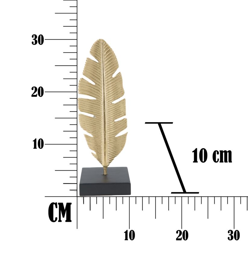 Decor Leaf Glam W/Candle Holder 10x10x34 cm Decor Leaf Glam W/Candle Holder 10x10x34 cm