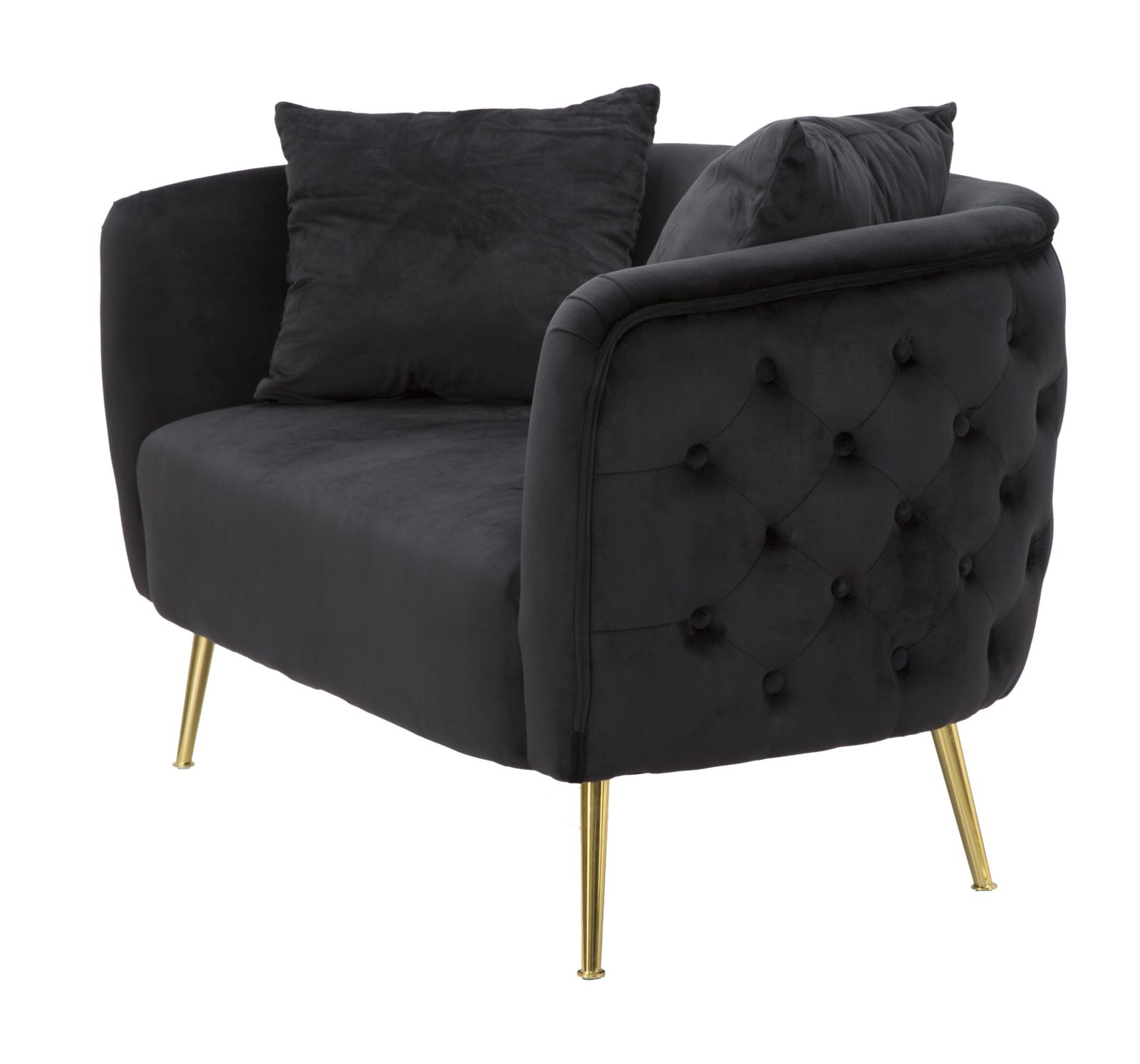 Sofa Bucarest Fekete 127x74x71 cm Sofa Bucarest Fekete 127x74x71 cm