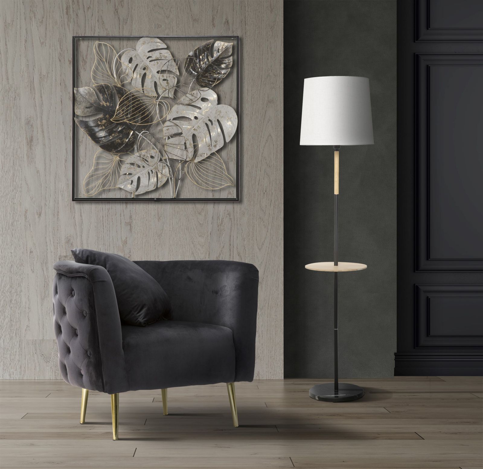 Bucarest fotel Fekete 76x74x71 cm Bucarest Fekőfotel Fekete 76x74x71 cm