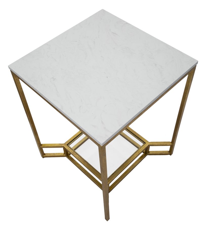 Asztal Két Marmor 47x47x60 cm Asztal Két Marmor 47x47x60 cm