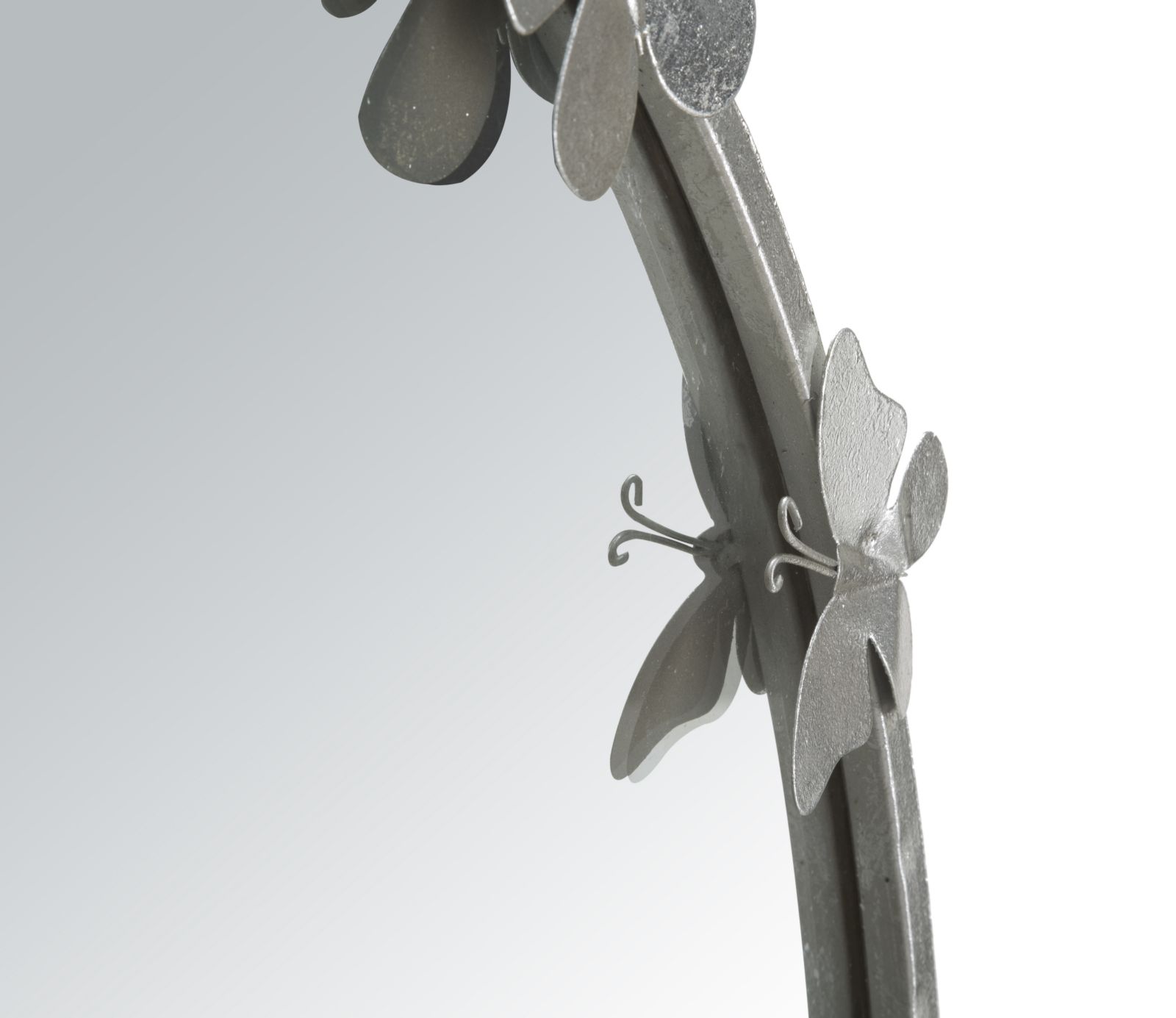 Falitükör Butterfly Körös Ezüst Ø 91x3x94 cm