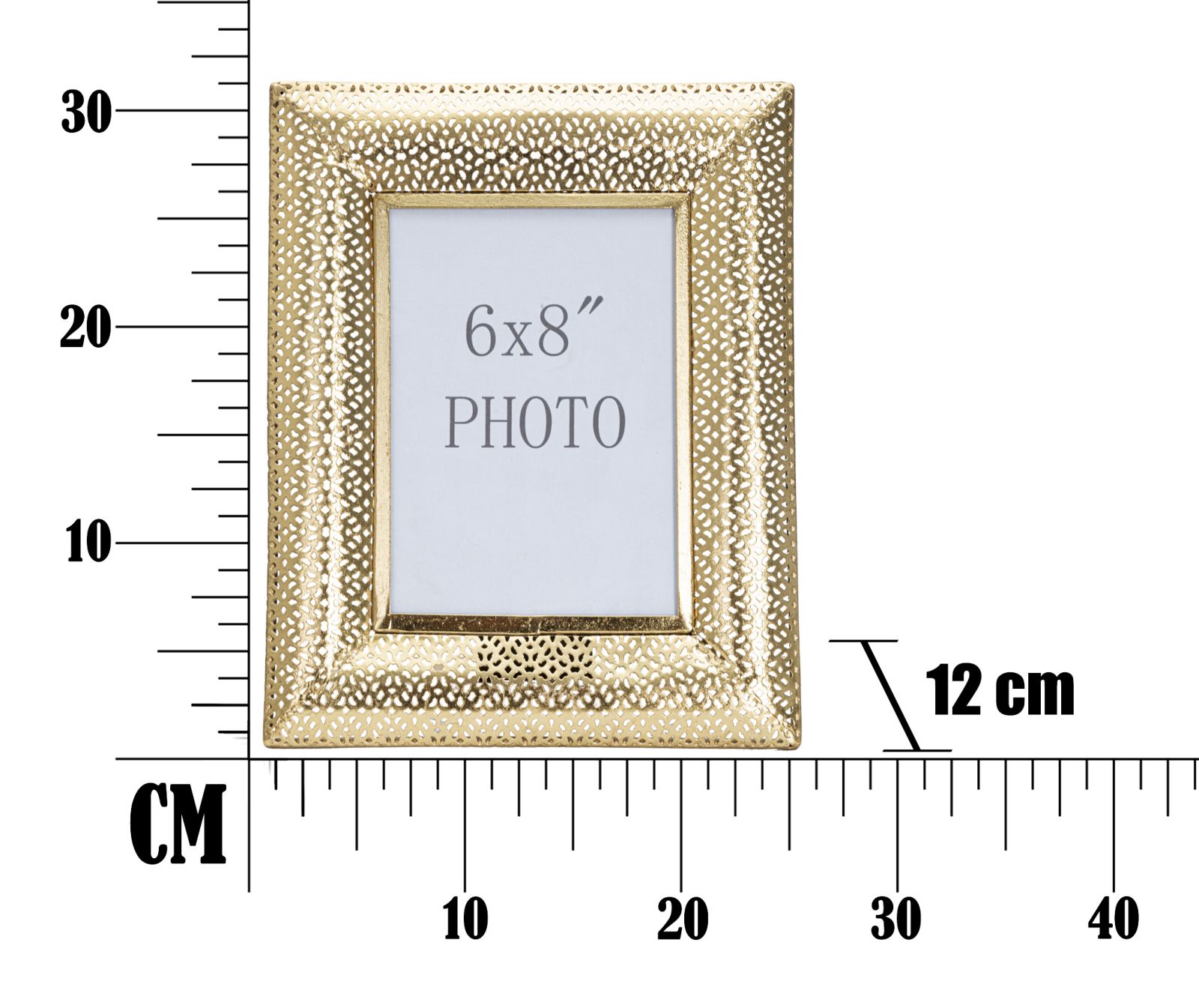 Fotókeret Glam Lyukak 25x12x31 (Belső Méretek 15x20 cm) Fotókeret Glam Lyukak 25x12x31 (Belső Méretek 15x20 cm)