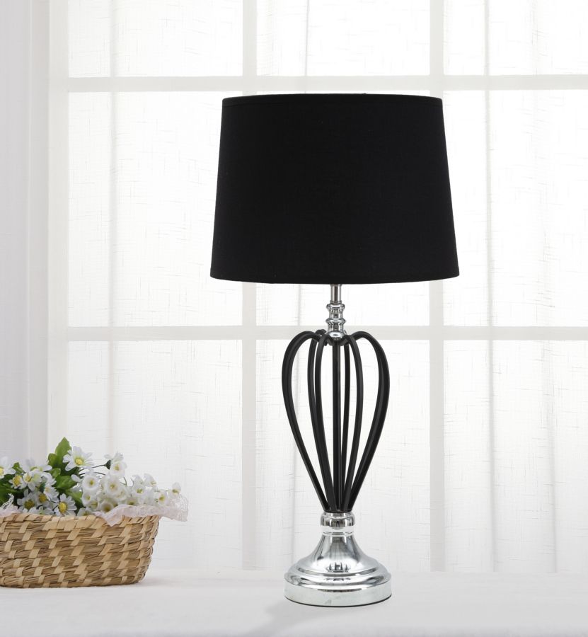 Asztali Lámpa Darky Silver Ø 28x56 cm Asztali Lámpa Darky Silver Ø 28x56 cm