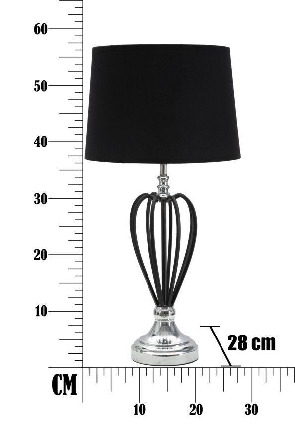 Asztali Lámpa Darky Silver Ø 28x56 cm Asztali Lámpa Darky Silver Ø 28x56 cm