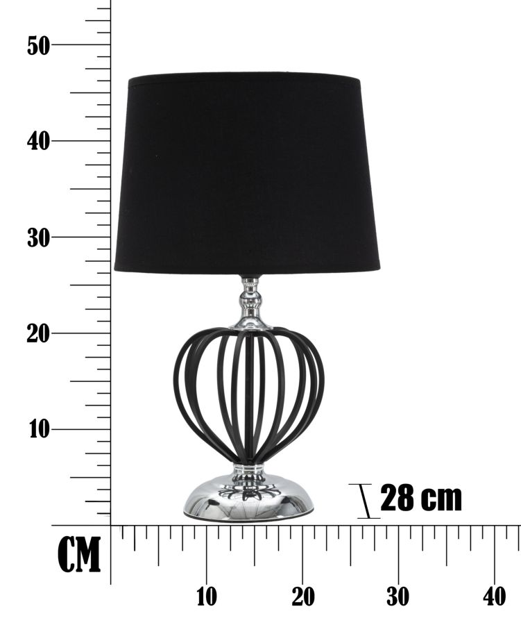 Asztali Lámpa Darky Silver Ø28x44,5 cm Asztali Lámpa Darky Silver Ø28x44,5 cm
