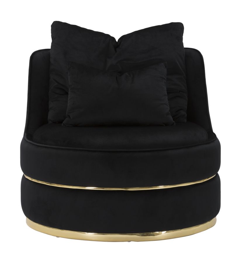 Paris Space Fotel Nero/Gold Ø 84x72 cm