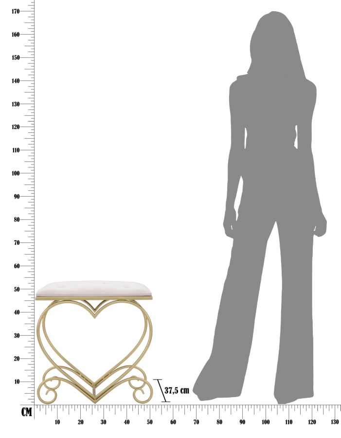 szék Heart Rosa 50x37,5x51,5 cm szék Heart Rosa 50x37,5x51,5 cm