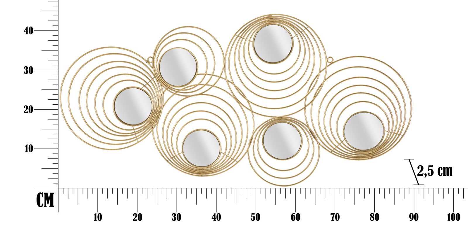 Vas Fali Panel Rays 90x2,5x45 cm Vas Fali Panel Rays 90x2,5x45 cm