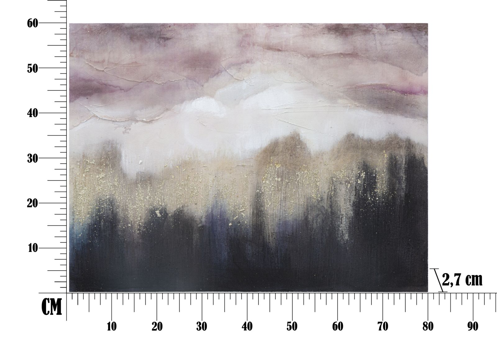 Falfestés Rózsaszín Hegy 80x2,7x60 cm Falfestés Rózsaszín Hegy 80x2,7x60 cm