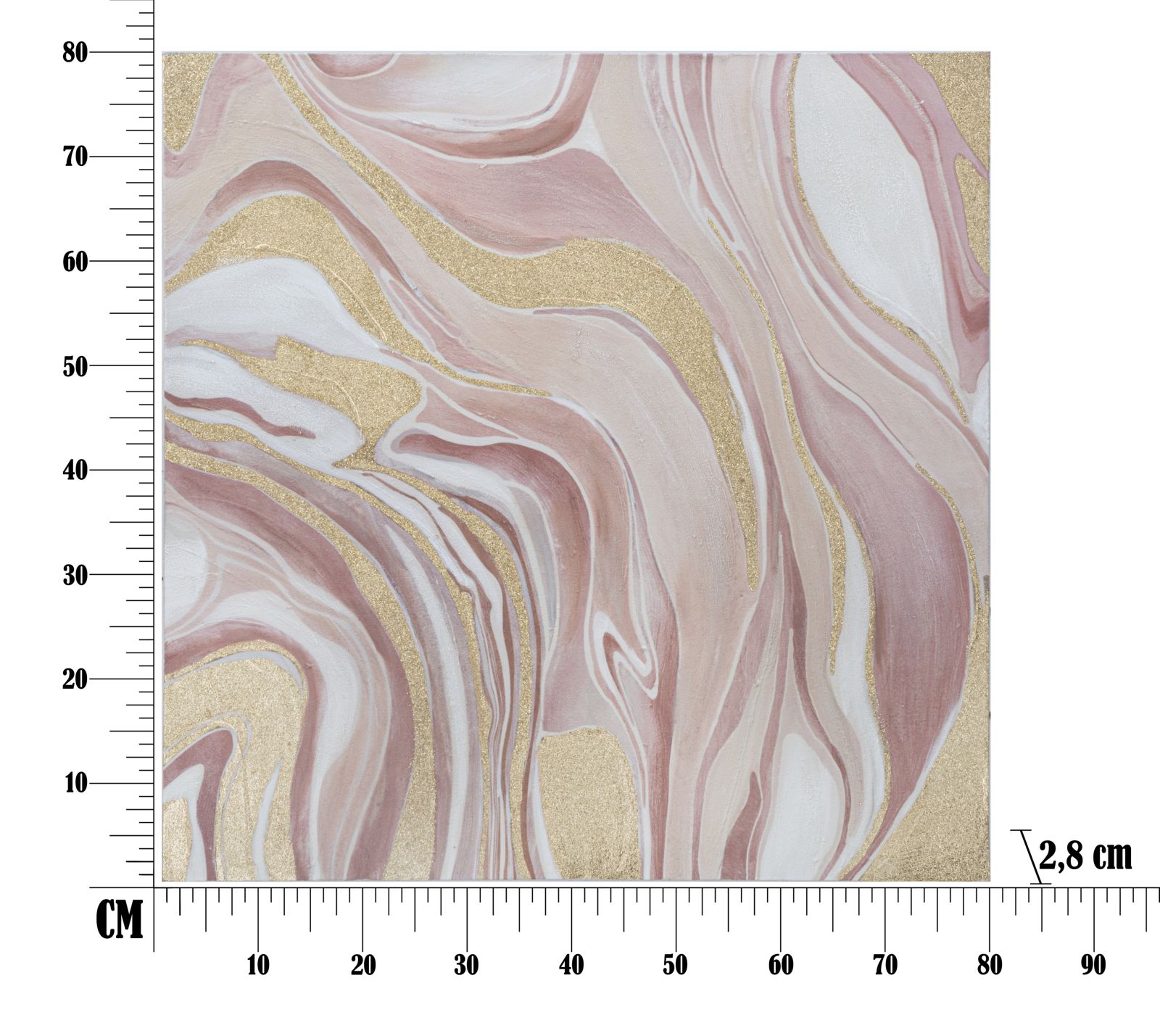 Falfesték Pinkly 80x2,8x80 cm Falfesték Pinkly 80x2,8x80 cm