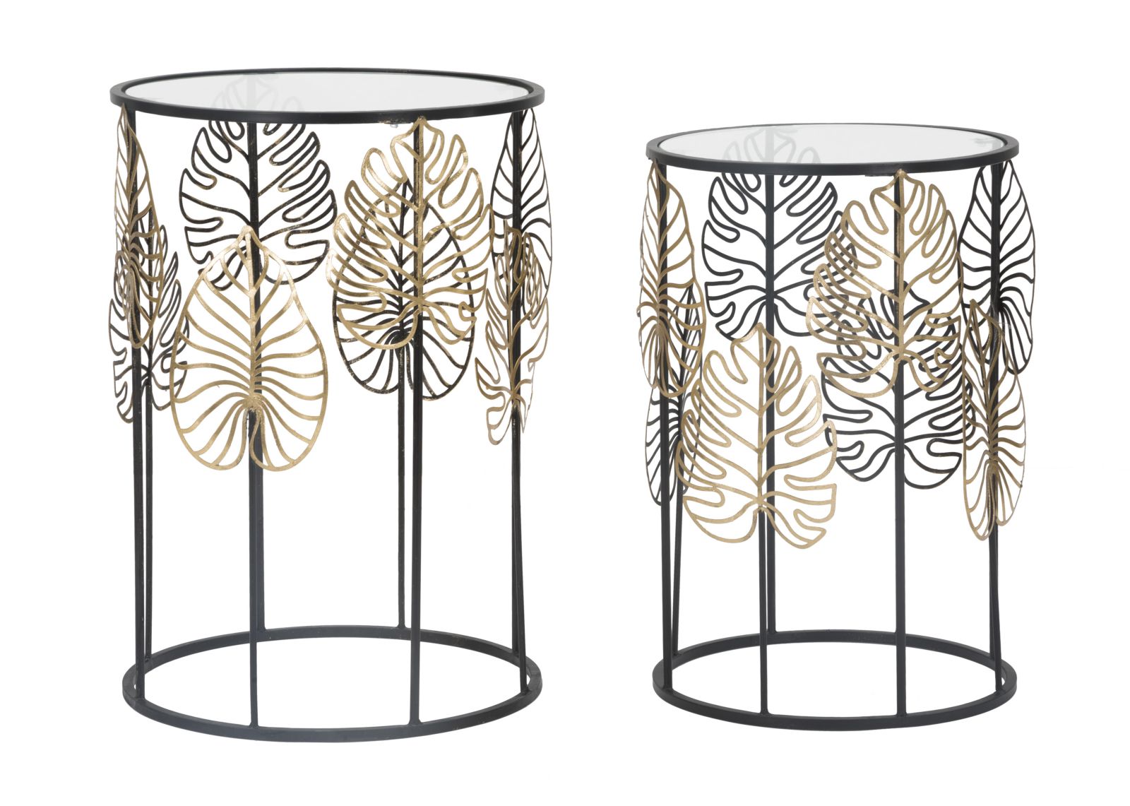 Foglie Glam Coppia Asztal Ø 38x55-33x50 cm Foglie Glam Coppia Asztal Ø 38x55-33x50 cm