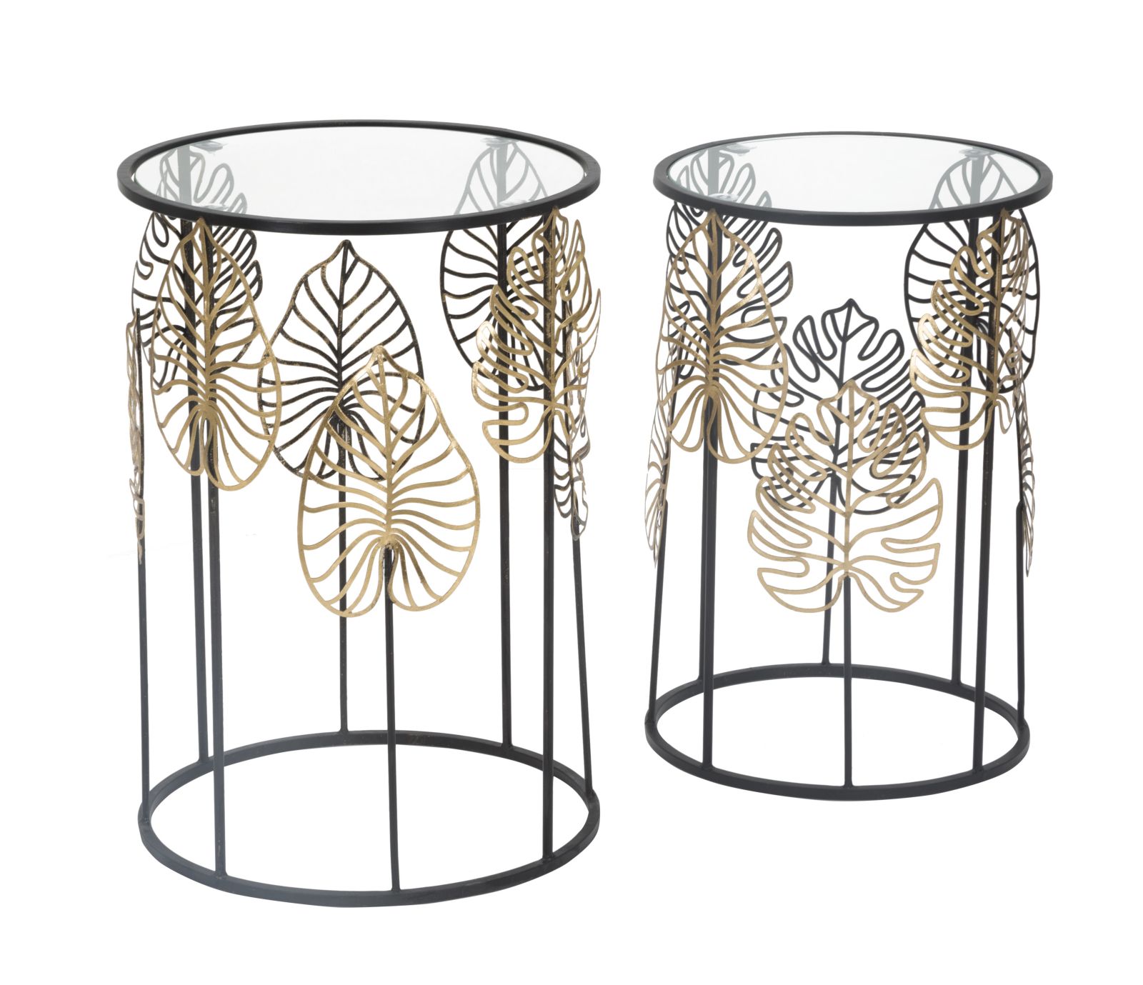 Foglie Glam Coppia Asztal Ø 38x55-33x50 cm Foglie Glam Coppia Asztal Ø 38x55-33x50 cm